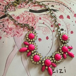 J crew hot pink necklace